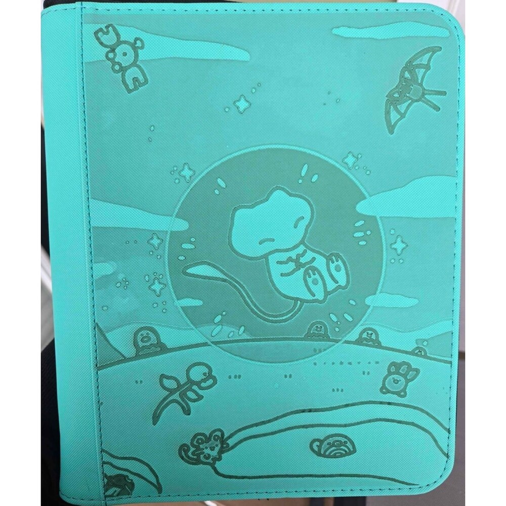Pokemon Bubble Mew 4 Pocket  128 Cards TEAL Top Loader Binder Ready to Ship